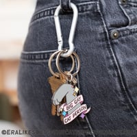 Big Gay Cat Person Keychain