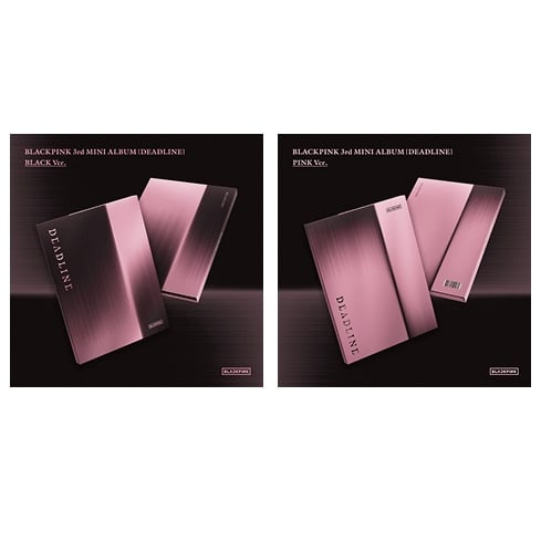 Image of [PRE-ORDER] Blackpink ‘DEADLINE’ BLACK Ver. + Pink Ver. SET + Weverse Shop POBs
