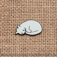 Anxiety Cat - Curled Up Cat Enamel Pin
