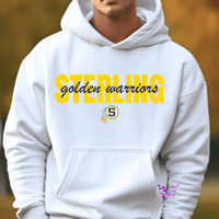 Sterling golden warriors-script hoodie