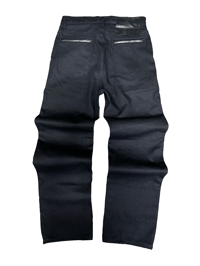 Image 1 of BLACK LEATHER FLAG SIGNATURE DENIM