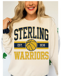 Sterling Warriors Basketball Vintage Crew