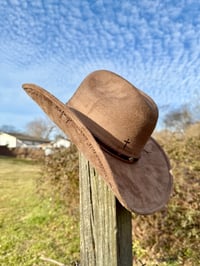 Image 7 of “Crown of Thorns” Three Cross Burned Cowboy Hat