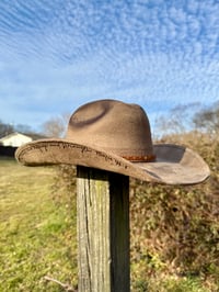 Image 8 of “Crown of Thorns” Three Cross Burned Cowboy Hat