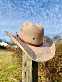 Image 9 of “Crown of Thorns” Three Cross Burned Cowboy Hat