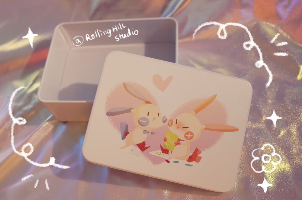 Image of Plusle & Minun - Illustrated Metal Tin