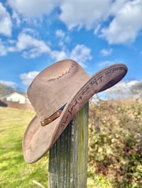 Image 12 of “Crown of Thorns” Three Cross Burned Cowboy Hat