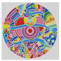 Image 2 of Heart of Ribbons Full Size Diamond Painting by Howie Green