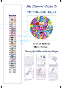 Image 4 of Heart of Ribbons Full Size Diamond Painting by Howie Green