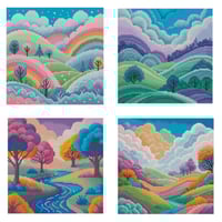 Image 2 of Whimsical Landscape Mini Diamond Painting Kit by ChristyCreative