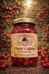 Image 1 of 👑The Armored Kingdom Premium Cherry Cobbler (16 OZ)-Sweet-Premium Ingredients-Homemade Taste