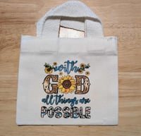 With God All Things Are Possible Tiny Tote Gift Bag