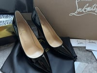 Image 2 of CHRISTIAN LOUBOUTIN   Miss Z 100MM Patent Leather Pumps (Black)