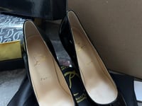 Image 3 of CHRISTIAN LOUBOUTIN   Miss Z 100MM Patent Leather Pumps (Black)