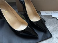 Image 5 of CHRISTIAN LOUBOUTIN   Miss Z 100MM Patent Leather Pumps (Black)