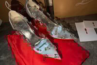 Image 2 of CHRISTIAN LOUBOUTIN Degraqueen Embellished PVC Pumps