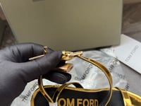 Image 4 of  TOM FORD Lock Metallic Stilleto Sandals (Gold)