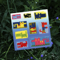 Image 1 of cross stitch stickersheet