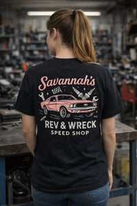 Image 5 of Savannah’s Rev & Wreck Pink Muscle Shop Tee