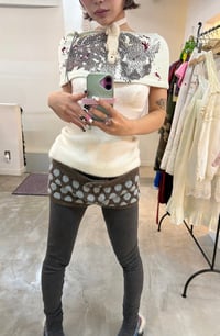 Image 4 of Polka Dot Short - Brown/Baby Blue