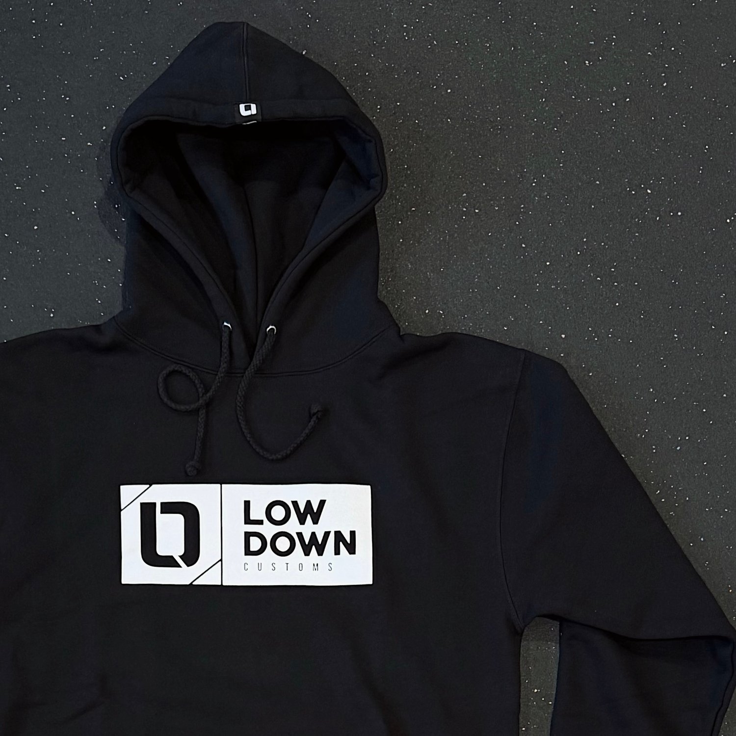 Image of Low Down Customs Hooded Sweatshirt Black