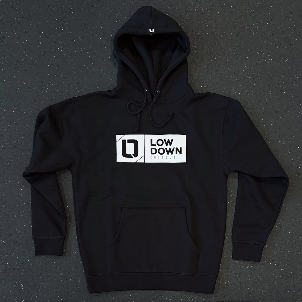 Image of Low Down Customs Hooded Sweatshirt Black