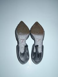 Image 8 of Rene Caovilla Silver Beaded Flower D'Orsay Heels - EU 38