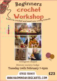 Image 1 of Learn to crochet at Wrington Chapel  Tuesday February 24th 7-9pm