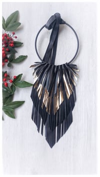 Image 2 of CROW SMALL Necklace - Black&SoftGold