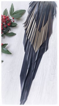 Image 3 of Collana in pelle artigianale CROW KING - Notte Immensa