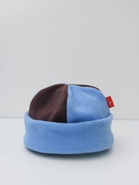 Image 1 of The Polar Fleece Hat in Powder Blue/Brown