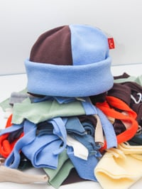 Image 2 of The Polar Fleece Hat in Powder Blue/Brown