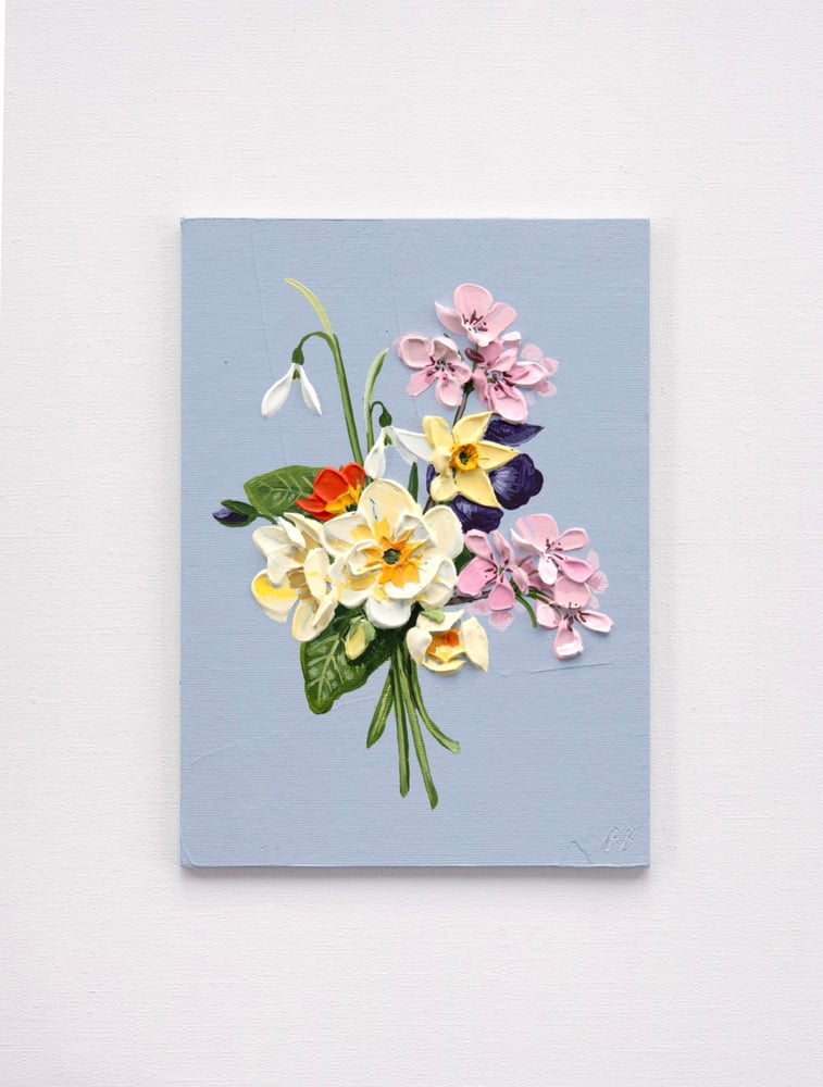 Image of Spring Posy On Blue