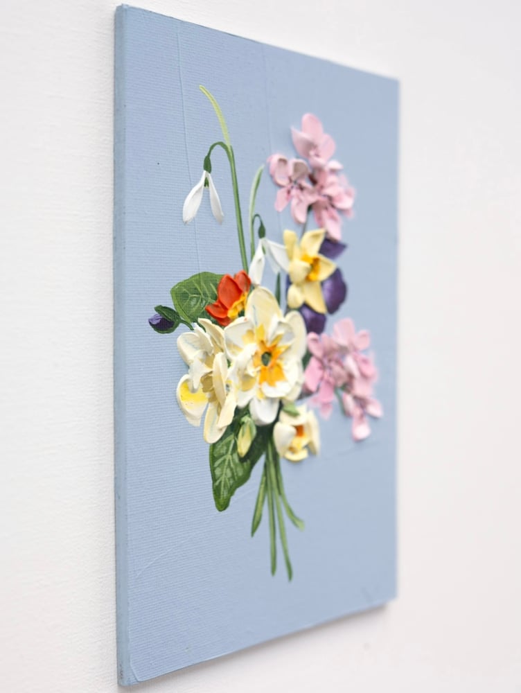 Image of Spring Posy On Blue