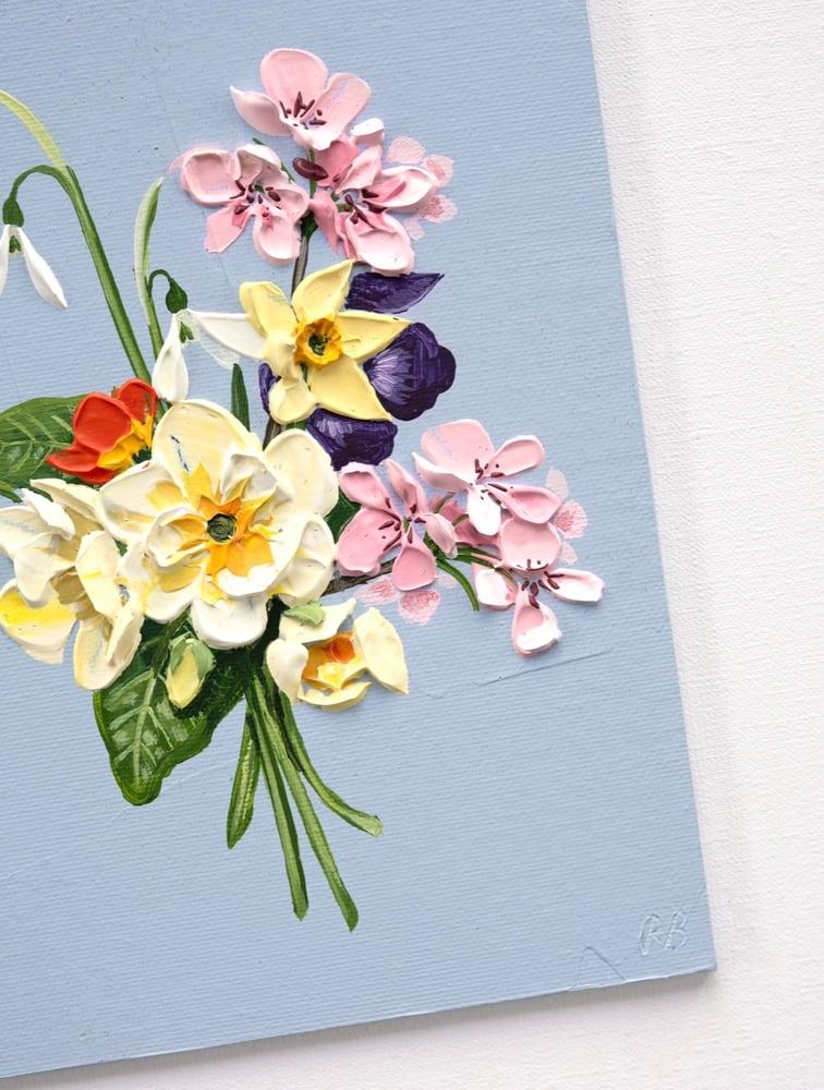 Image of Spring Posy On Blue