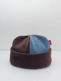 Image 1 of The Polar Fleece Hat in Brown/Denim