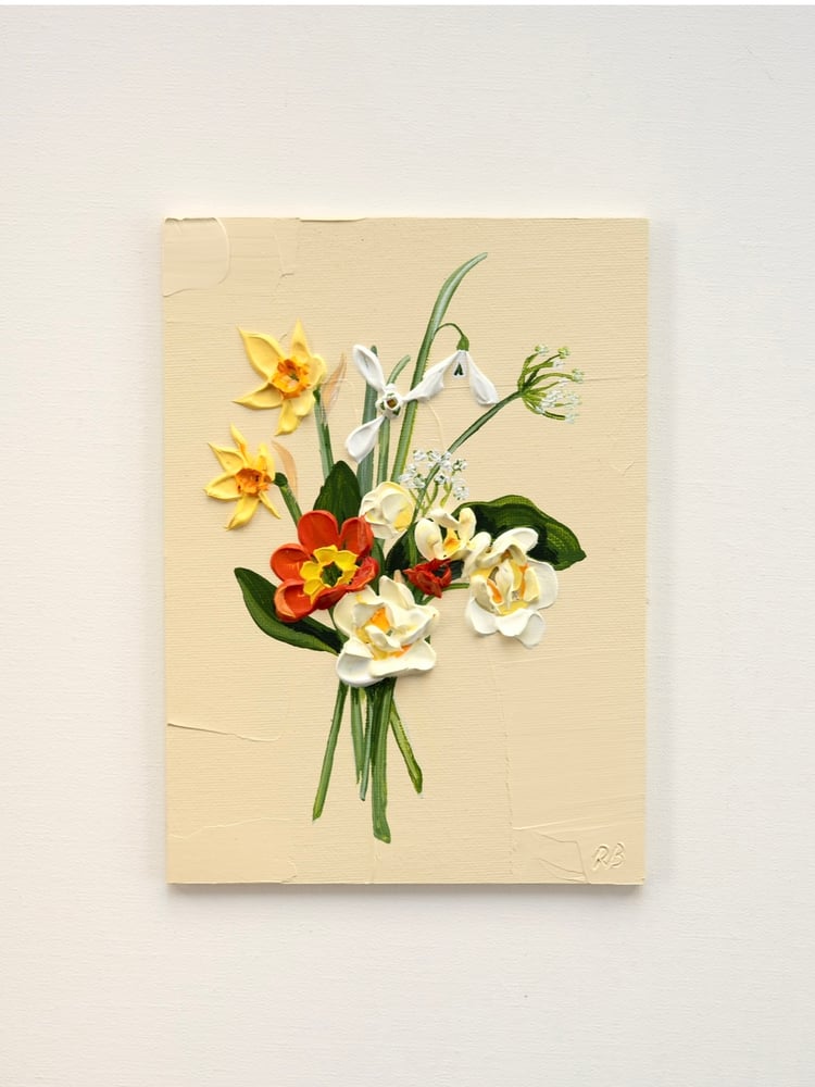 Image of Spring Posy On Butter Yellow 