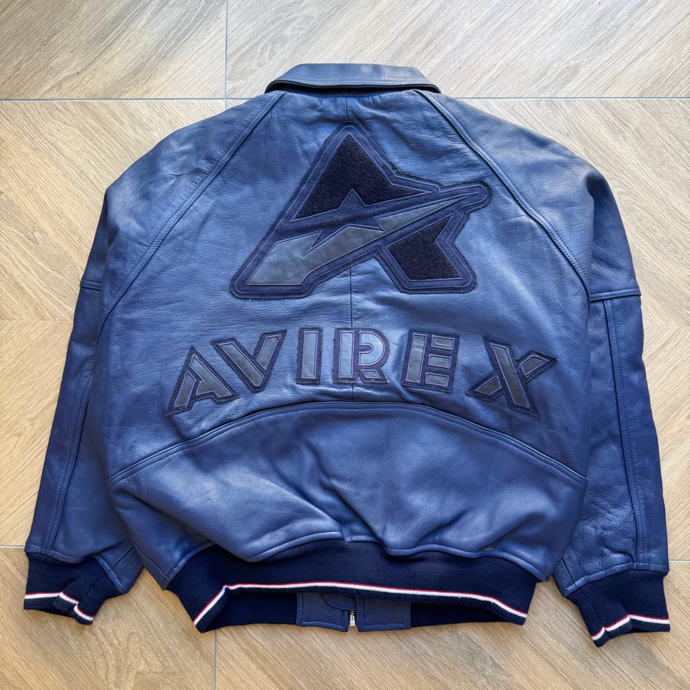Image of 1990s Avirex Leather jacket, Size Large