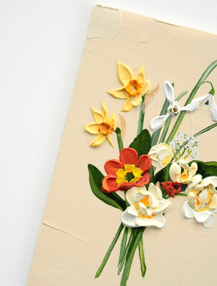 Image of Spring Posy On Butter Yellow 