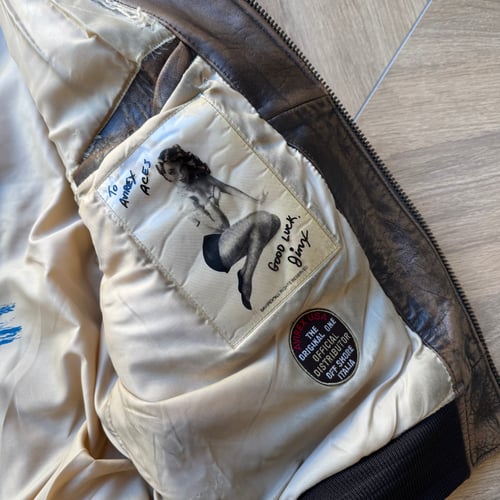 Image of 1980s Avirex Leather Flying Jacket, Size Large