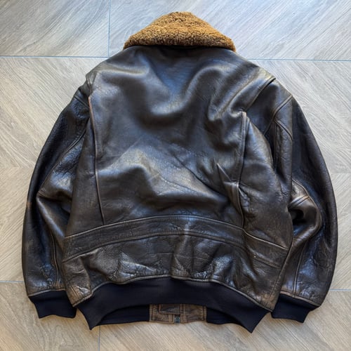 Image of 1980s Avirex Leather Flying Jacket, Size Large