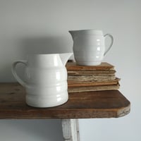 Image 1 of Lovely Simple White Banded Jugs