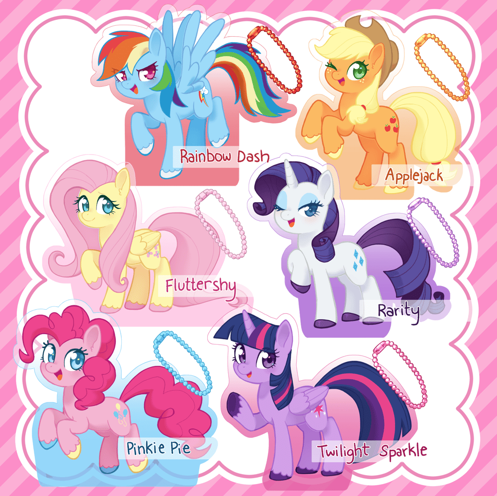 Image of My Little Pony Thick Acrylic Charm Standees