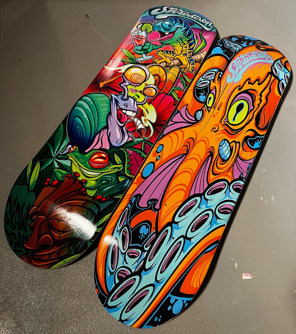 Both New Skate Decks Party And Octopus 