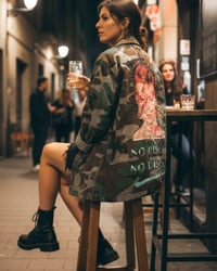 Image 2 of NO RISCO ¥ MILITARY JACKET ¥IBIZA ¥ CAMOUFLAGE ¥ UPCYCLED ¥ VINTAGE ¥ 