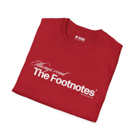 Image 2 of Always Read The Footnotes Shirt - Red