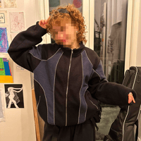 Image 4 of two-tone fleece jacket