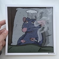 Image 1 of Smoking Remy - Digital Print [W/ Sticker Bundle]