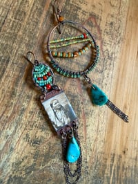 Image 4 of Asymmetrical 'Salt of the Earth' earrings . n17