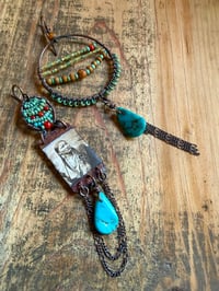 Image 2 of Asymmetrical 'Salt of the Earth' earrings . n17